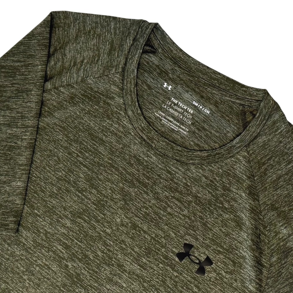Under Armour Mens Size SMALL The Tech‎ Tee Heather Green Short Sleeve T-Shirt